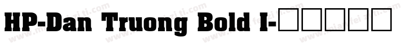 HP-Dan Truong Bold I字体转换